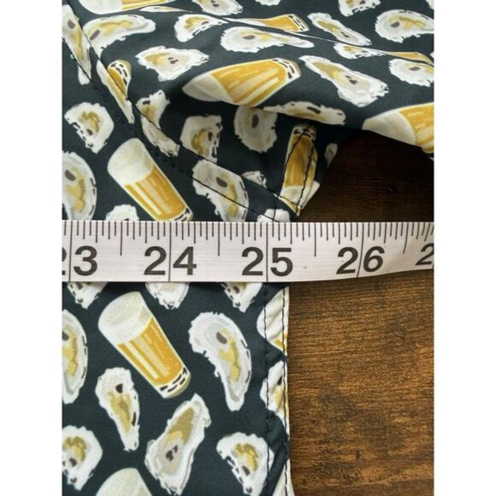 Dri Livin’ Performance Men’s Button Front Shirt XL Beer Oysters Short Sleeve - Picture 7 of 8